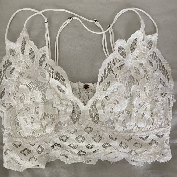 FREE PEOPLE WHITE ADELLA BRALETTE SIZE MEDIUM - Picture 5 of 6